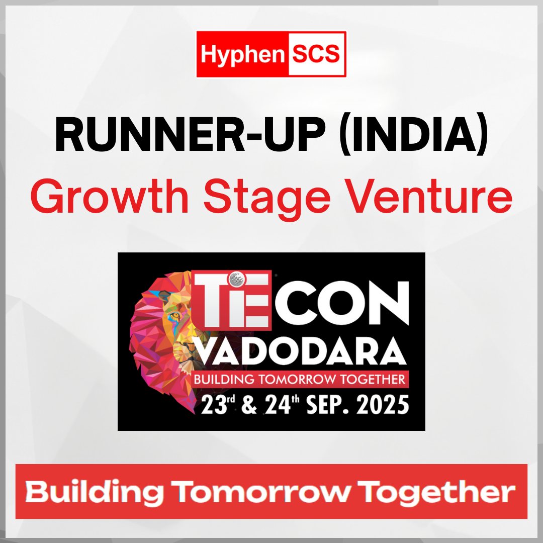 Hyphen SCS Shines as Runner-Up at TiE Vadodara 2025 Pitch-a-thon
