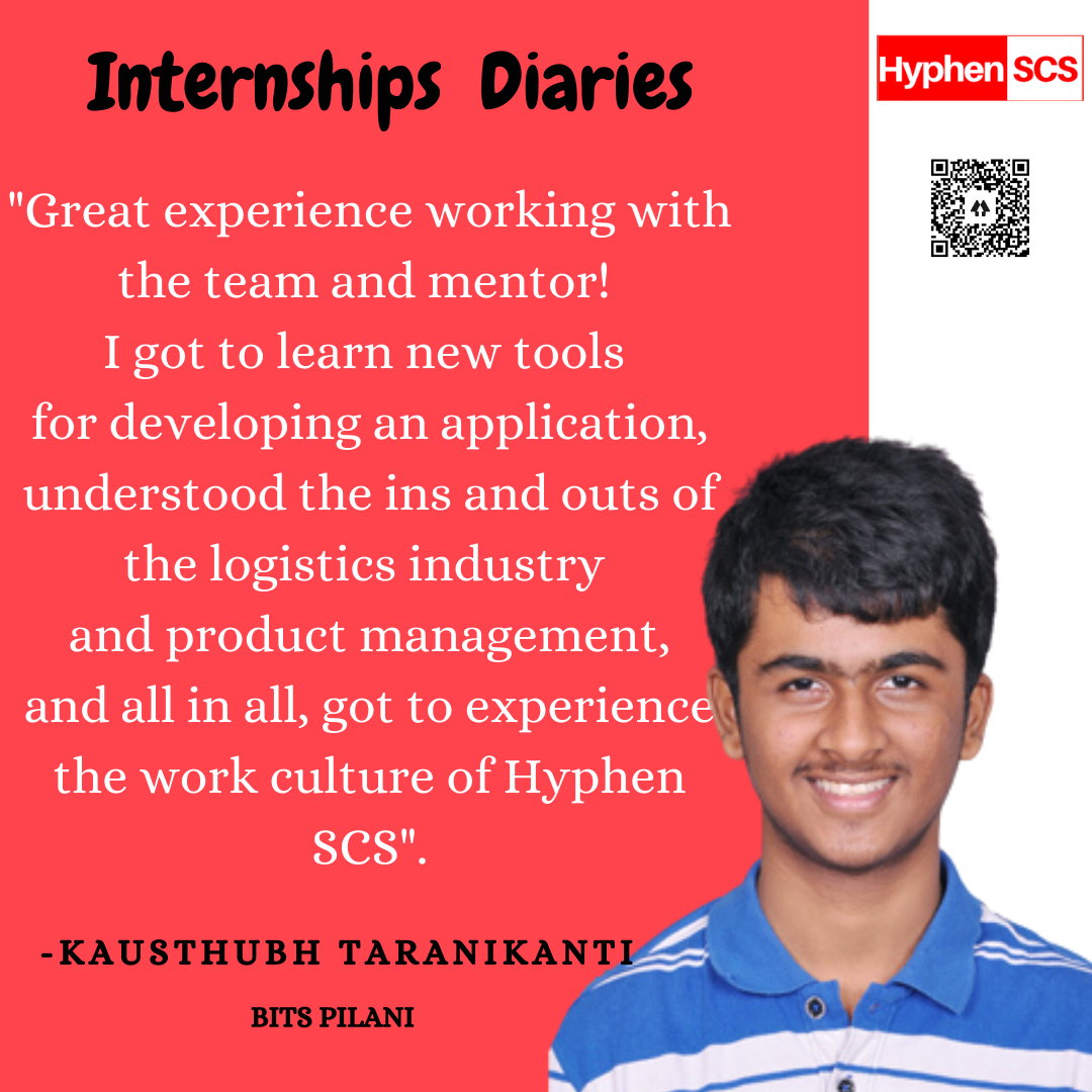 Internship Diaries: Experiences of Kausthubh Taranikanti from BITS Pilani