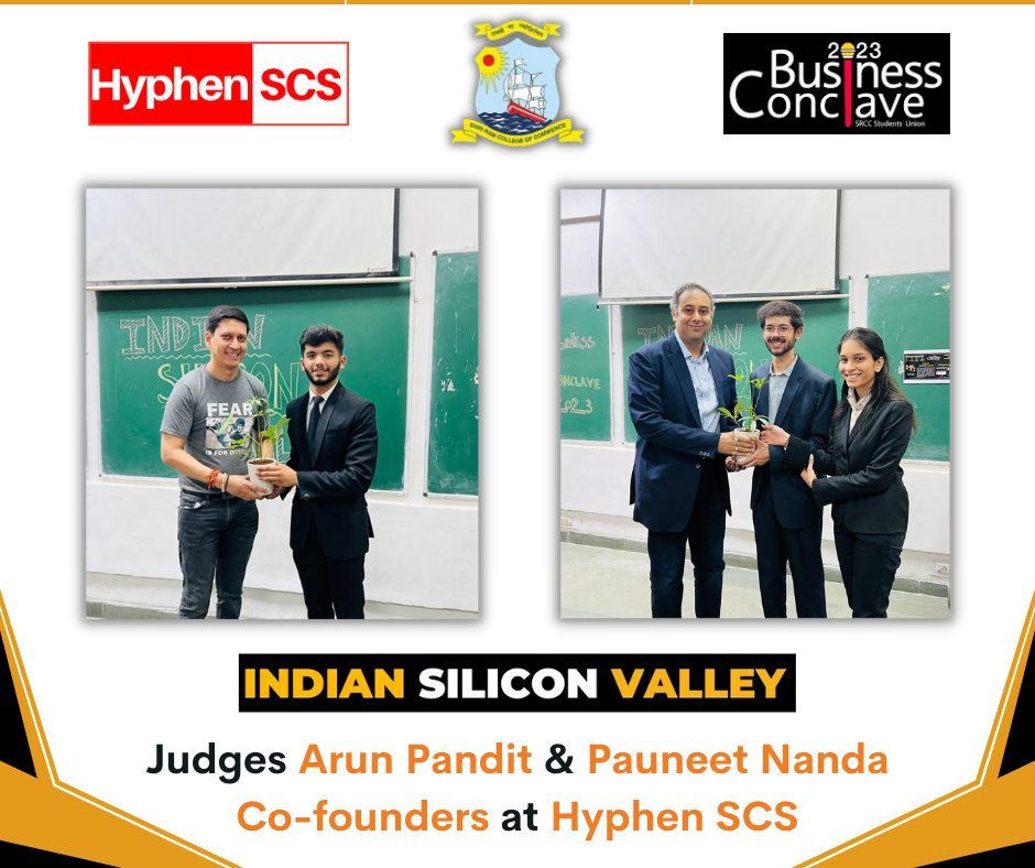 Hyphen SCS Co-founders Judge at SRCC Business Conclave’s Indian Silicon Valley Event