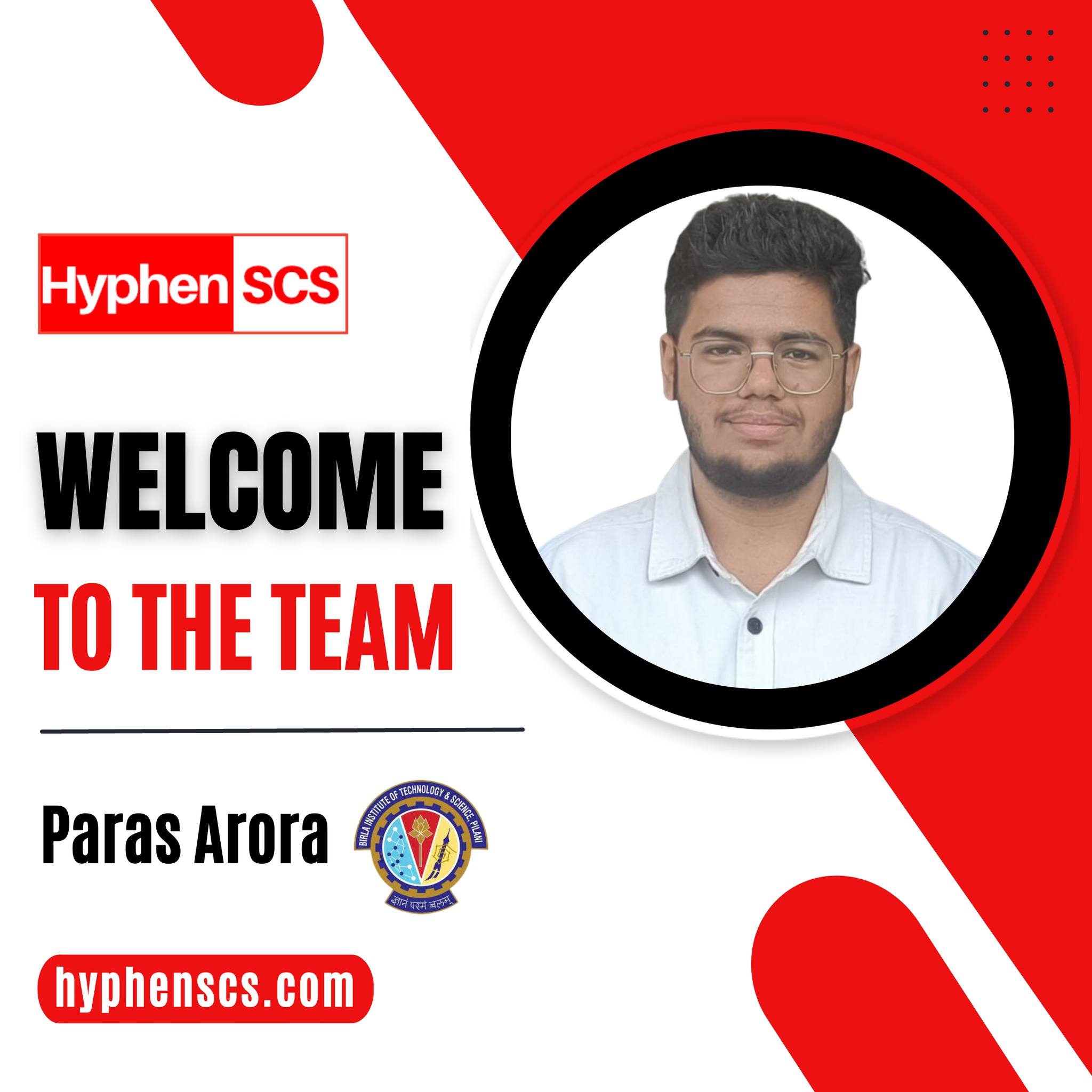 Welcoming Paras Arora to the Hyphen SCS Internship Program