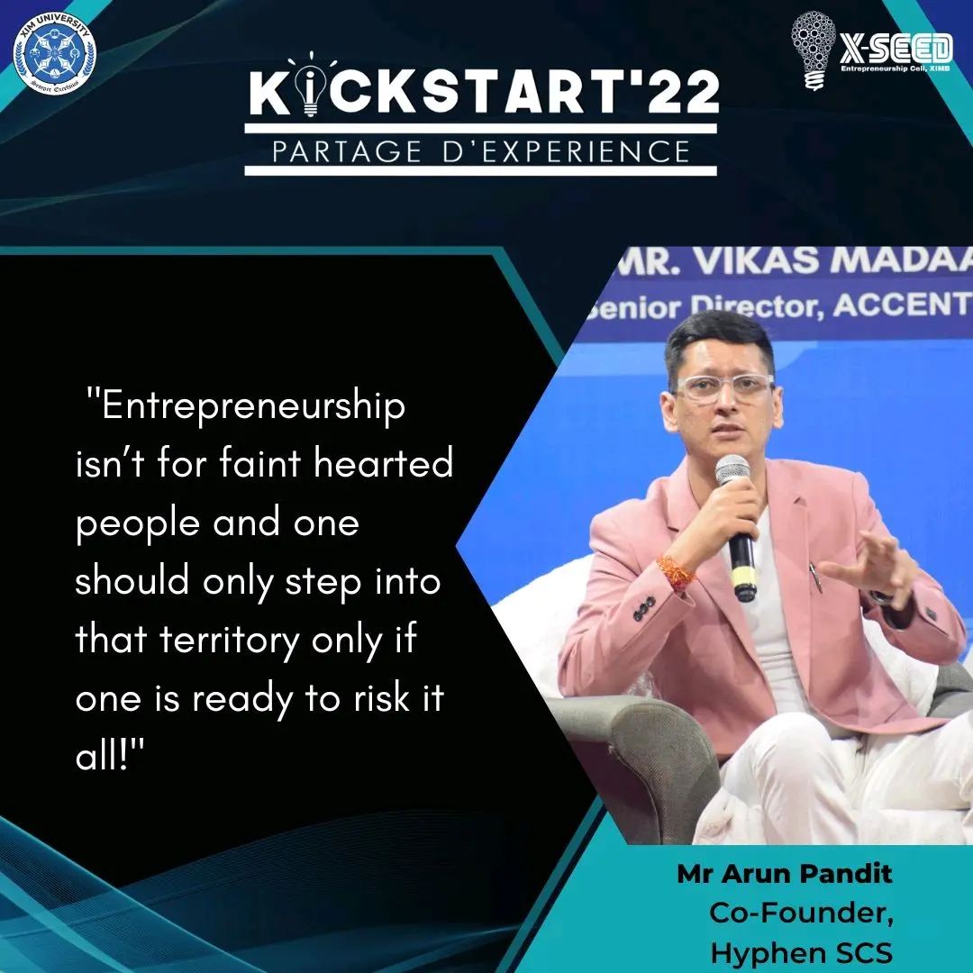 Arun Pandit’s Entrepreneurial Journey: A Keynote at Xavier Institute of Management’s Kickstart 2022