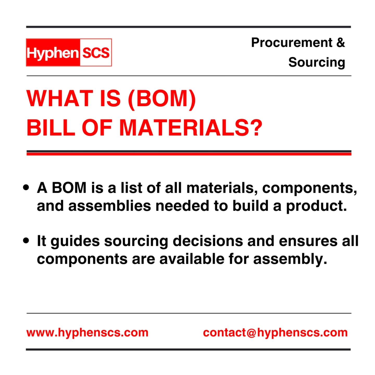 Mastering the Bill of Materials (BOM): A Key to Efficient Procurement and Sourcing