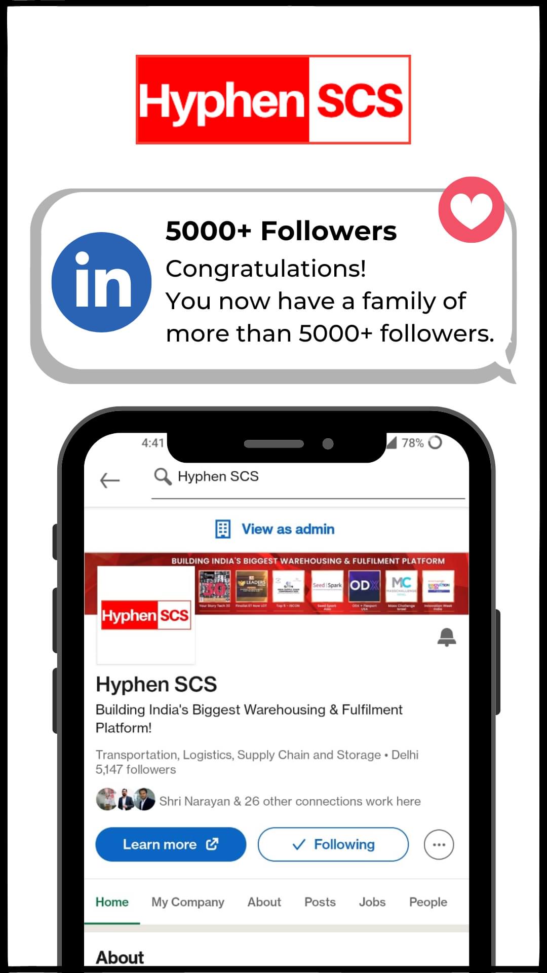 Celebrating 5000+ Supporters on LinkedIn: A Milestone for Hyphen SCS