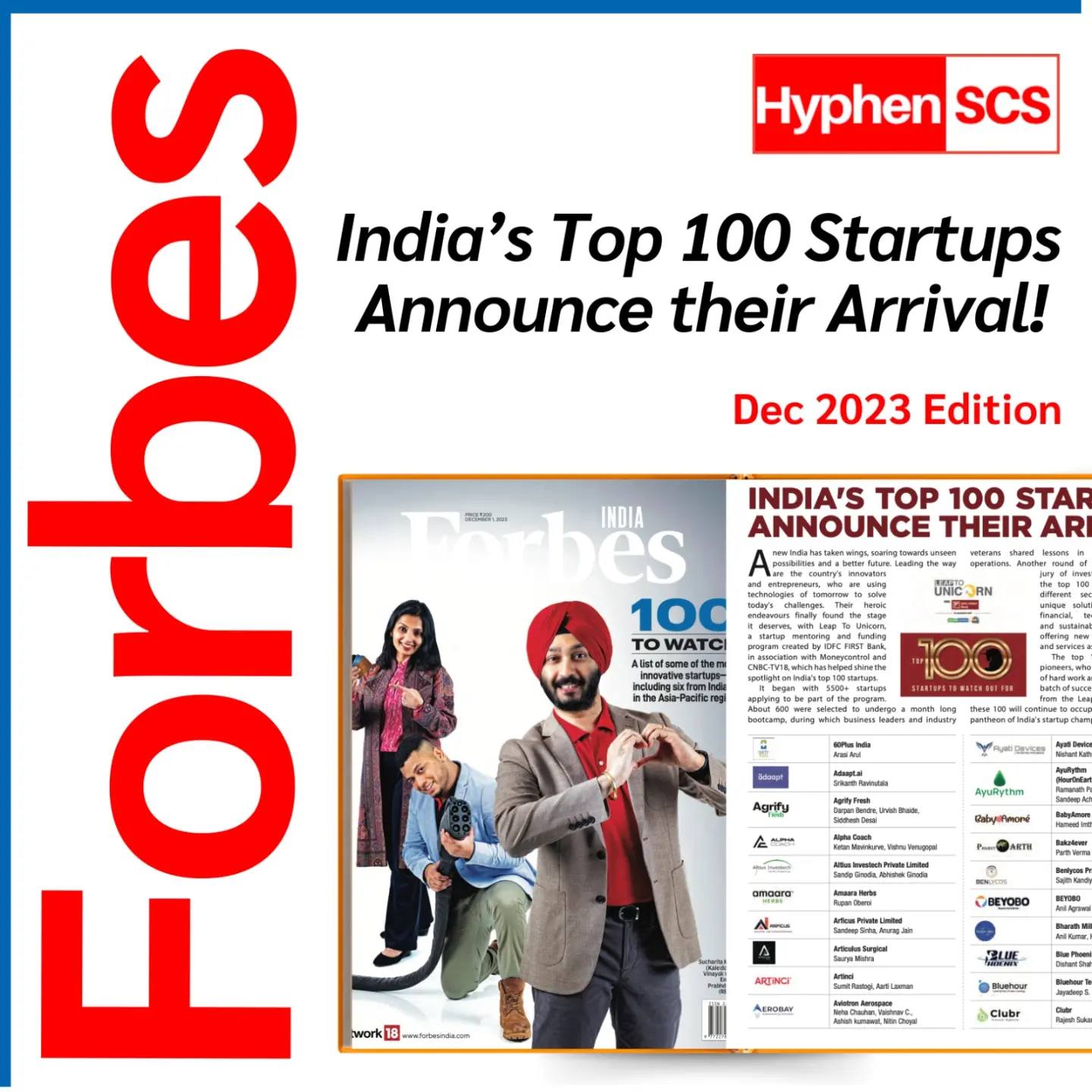 Hyphen SCS: A Rising Star in Forbes India’s Top 100 Startups